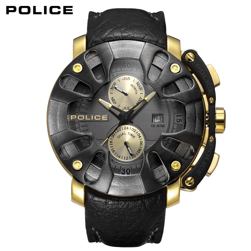 【预售】Police正品皮带男士石英手表运动防水男表13806