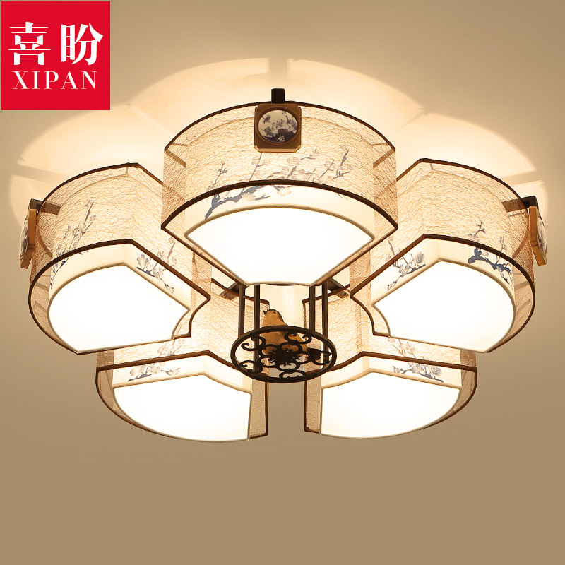 新中式客厅吸顶灯2016现代简约家用大厅卧室大气书房led灯泡灯具