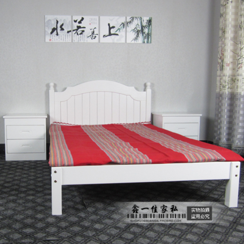 双人床 松木床 成人床 儿童床 单人床 实木床1米1.2米1.5米1.8米