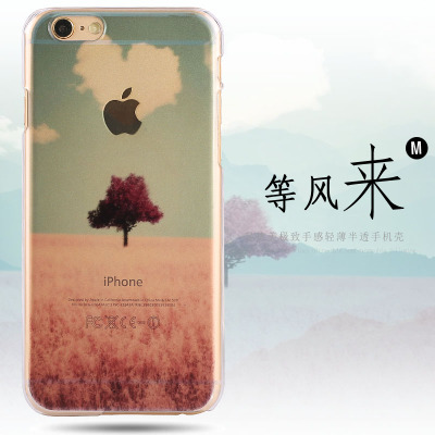 苹果6plus手机壳女水墨彩绘保护壳iPhone6Plus磨砂外壳中国风硬壳