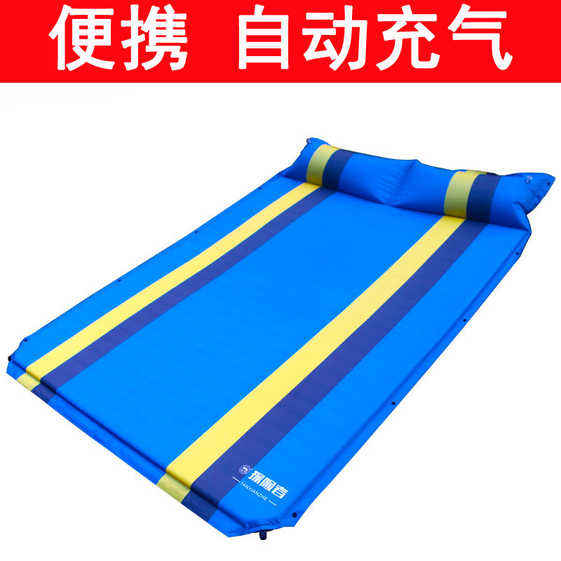 户外睡垫双人自动充气垫 带头枕帐篷防潮垫子 野餐露营折叠气垫床