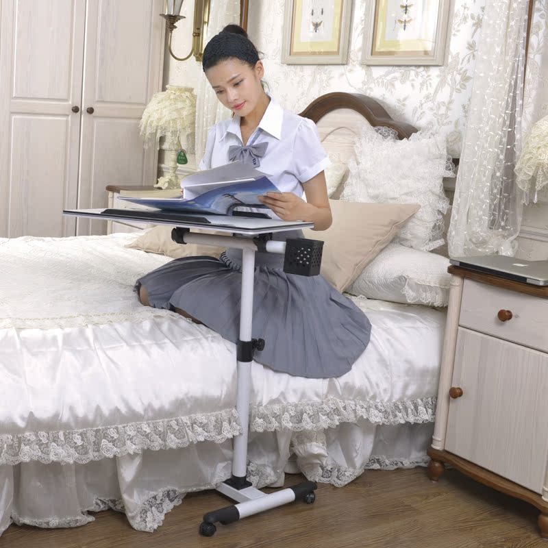 品成家用简约笔记本电脑桌床上用懒人床边桌移动升降写字书桌子