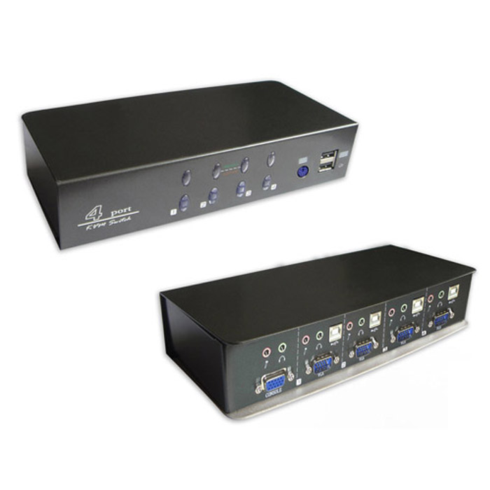 桌面式KVM 带音频 4四口USB 全自动切换器支持DVR NVR MPC4452