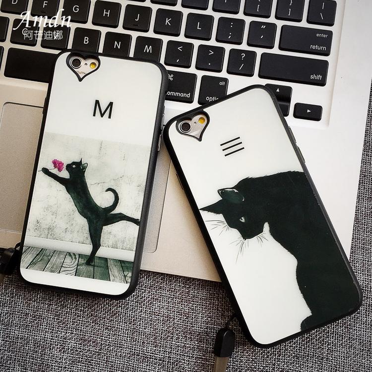 猫咪iPhone6外壳6plus手机壳挂绳苹果6s保护套全包硅胶6P卡通可爱