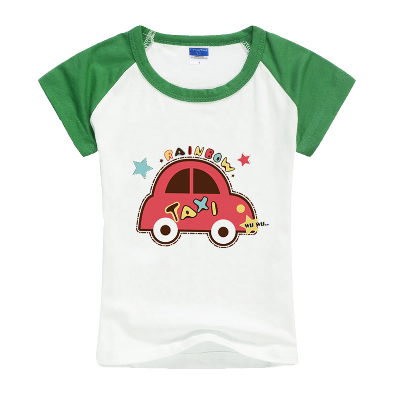 2015新款儿童宝宝男女小汽车卡通T恤个性潮T恤短袖儿童韩版T恤