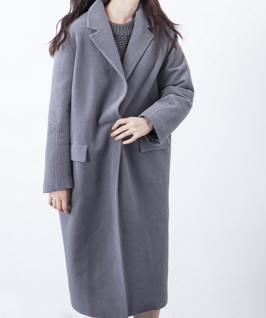 2015冬装新款韩国茧型廓型复古文艺毛呢大衣女中长款宽松显瘦外套