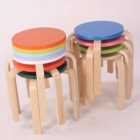 特价实木彩色儿童圆凳宝宝餐凳小小小凳子幼儿园批发吃饭凳促销