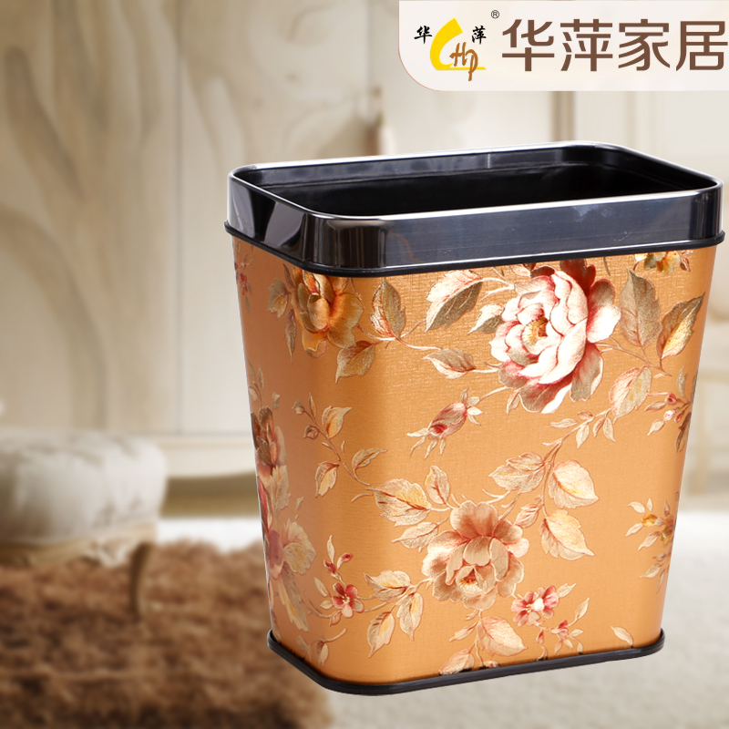 HP/华萍无盖垃圾桶家用卫生间时尚创意厨房卫生间办公室垃圾筒