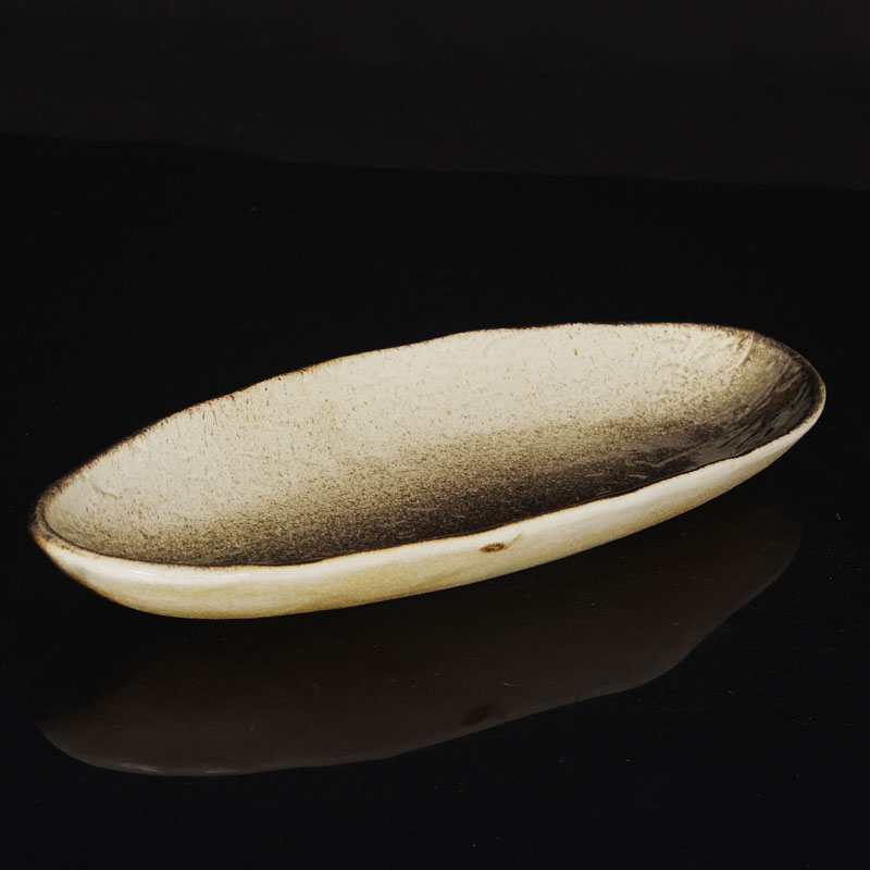 源氏砂器 手工盘子 陶瓷创意鱼盘 菜盘 中式特色餐具 包邮