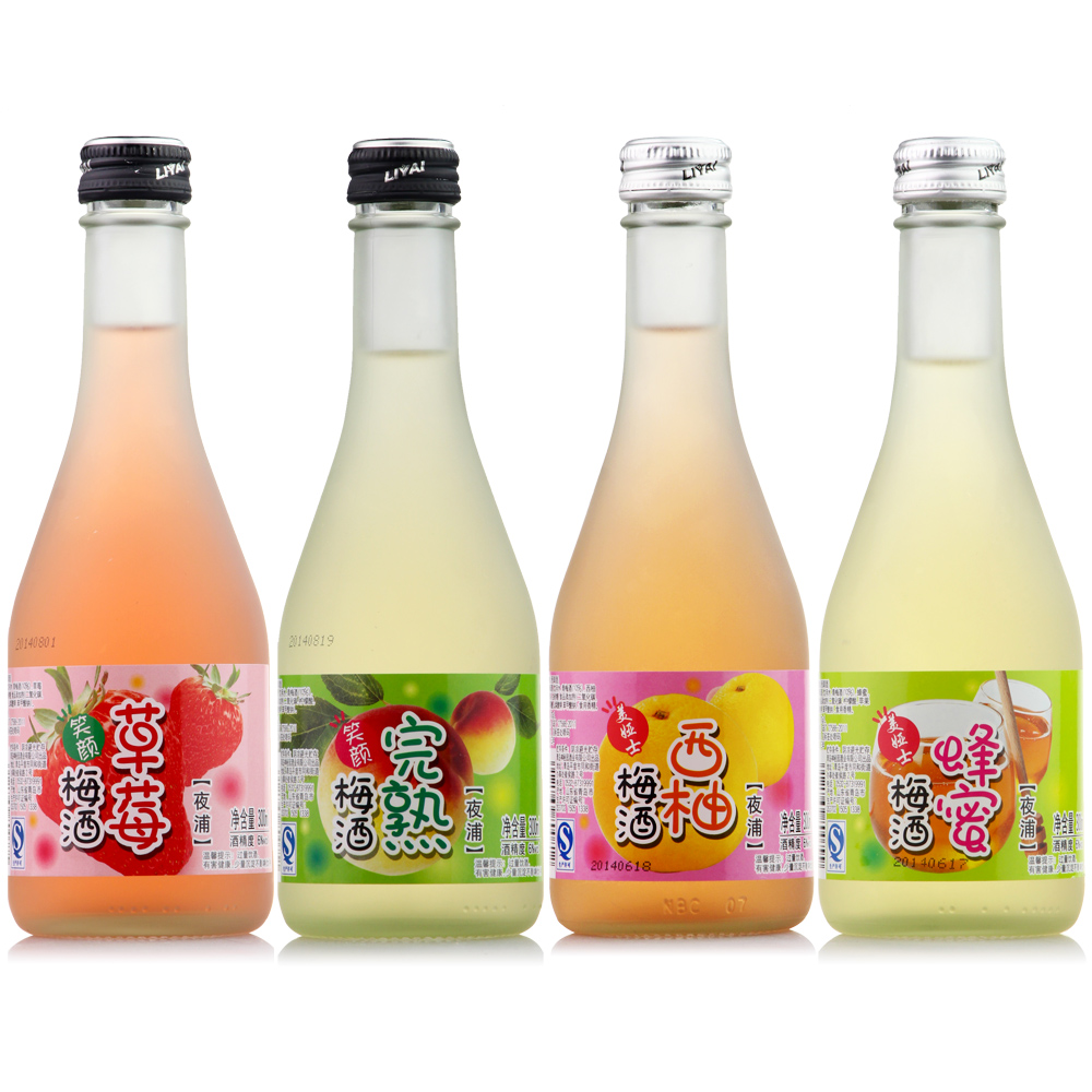 合资日本梅酒 夜浦梅酒 完熟 草莓 蜂蜜 西柚梅酒 300ML