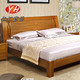 现代简约1.8米双人床1.5米气压高箱床储物大床中式实木床橡木婚床