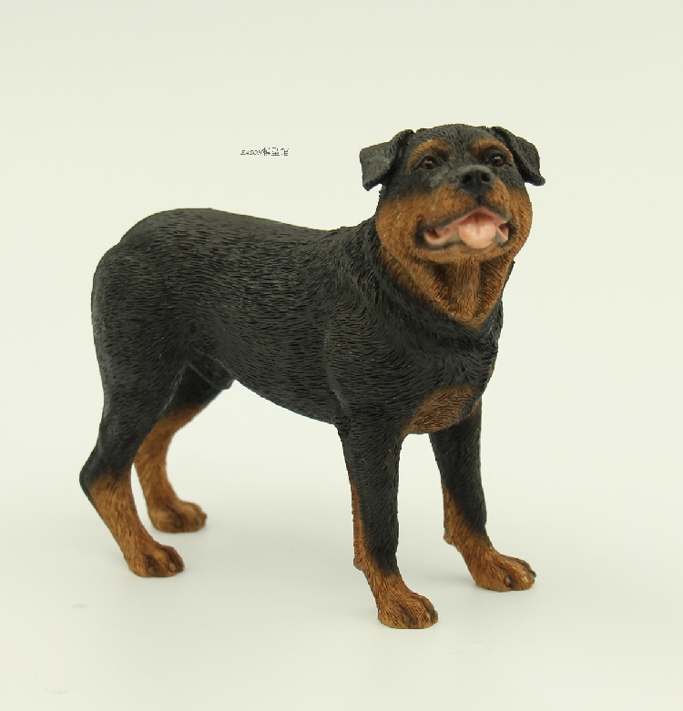 罗威纳模型狗超仿真模型树脂摆件罗威那家居摆件个性创意礼品