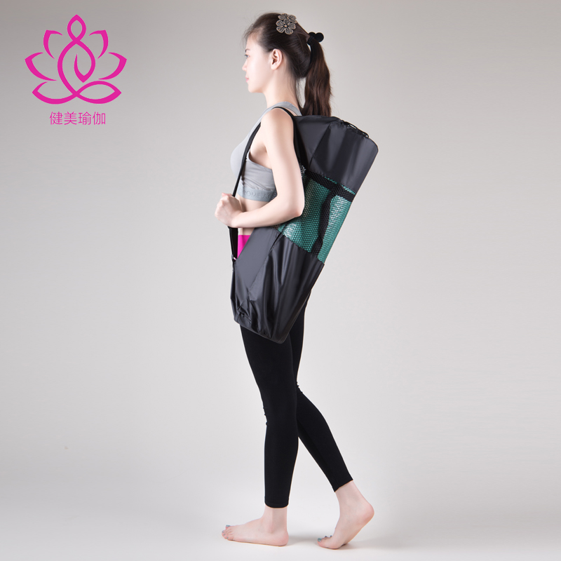 健美瑜伽包多功能运动垫背包网袋专用透气网状加宽加大瑜伽背袋