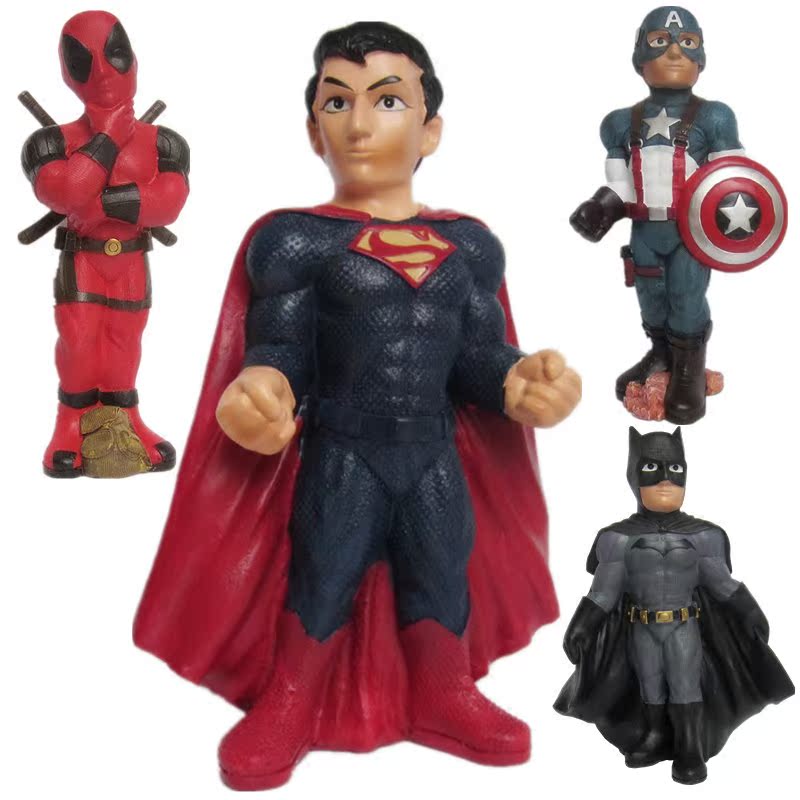 复仇者联盟超人蝙蝠侠模型摆件存钱储蓄罐大号儿童创意生日礼物品