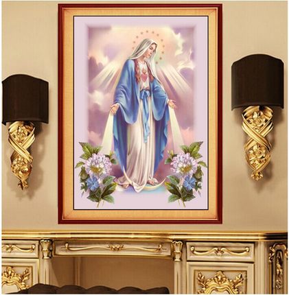 钻石画方钻满钻基督教耶稣圣母玛利亚客厅大幅新款粘钻十字绣
