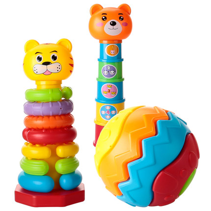 叠叠乐杯套圈圈0-6个月宝宝婴幼儿童球早教玩具层层变形积木1-3岁
