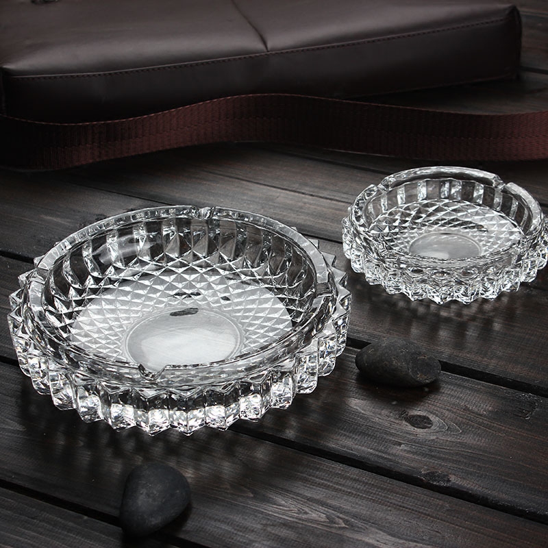 包邮大号客厅用向日葵水晶玻璃烟灰缸创意个性时尚造型男士烟灰缸