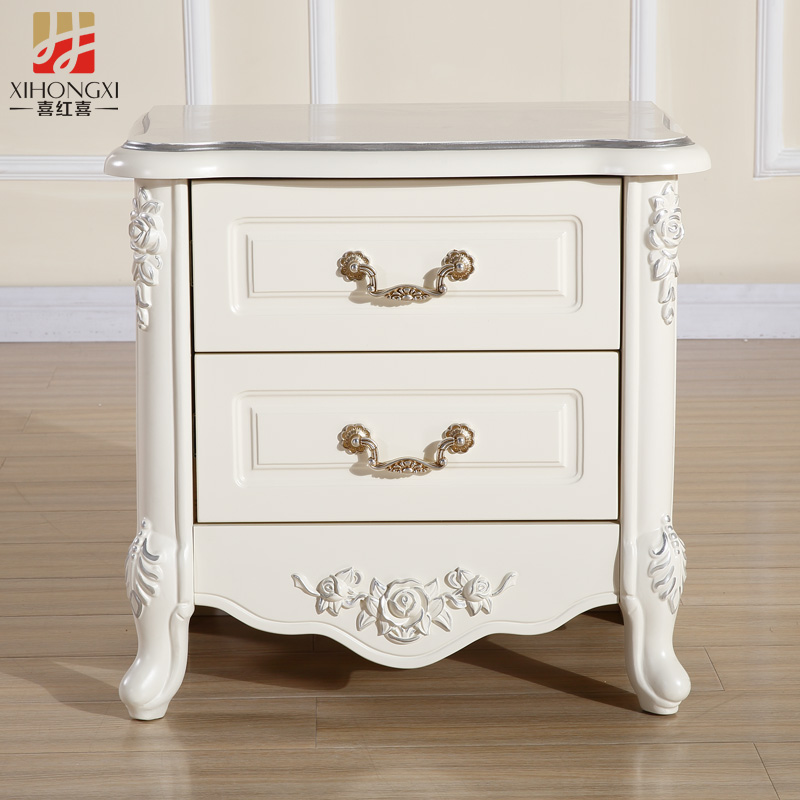 北京喜红喜家具 欧式床头柜法式床头橱白色新款特价环保储物柜