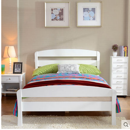 特价包邮宜家实木床欧式双人床田园松木床1.5米单人床1.2米儿童床