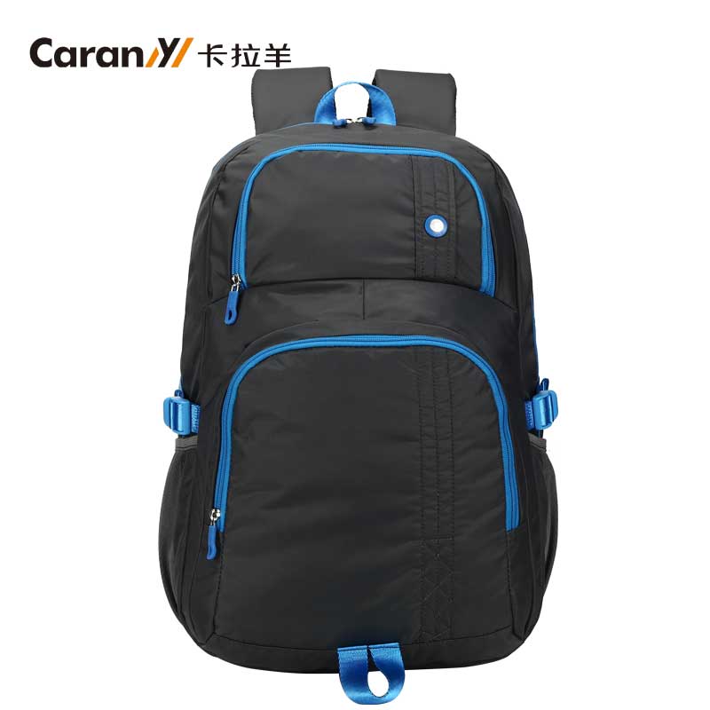 卡拉羊电脑双肩包糖果色背包韩版休闲旅行男包女包中学生防水书包