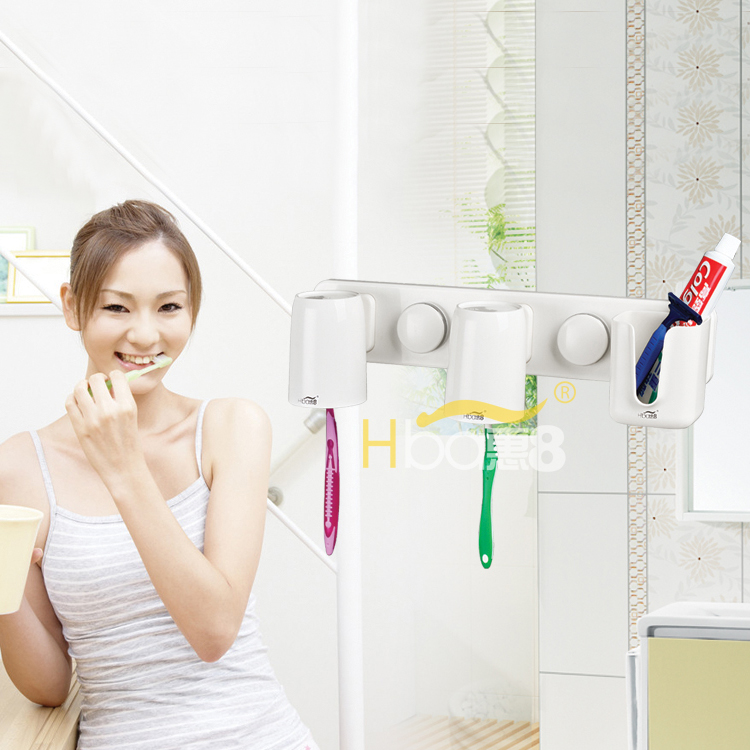 牙刷架情侣漱口杯架创意儿童牙刷盒刷牙杯套装塑料家庭挂牙刷收纳