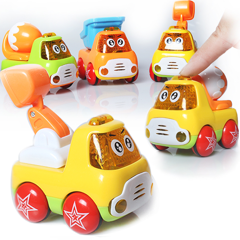 惯性工程车系列卡通车带灯光音乐卡通造型儿童玩具儿童Q版汽车