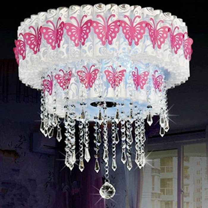 韩式大气圆形水晶客厅灯LED卧室房间灯现代简约创意婚房吸顶灯具