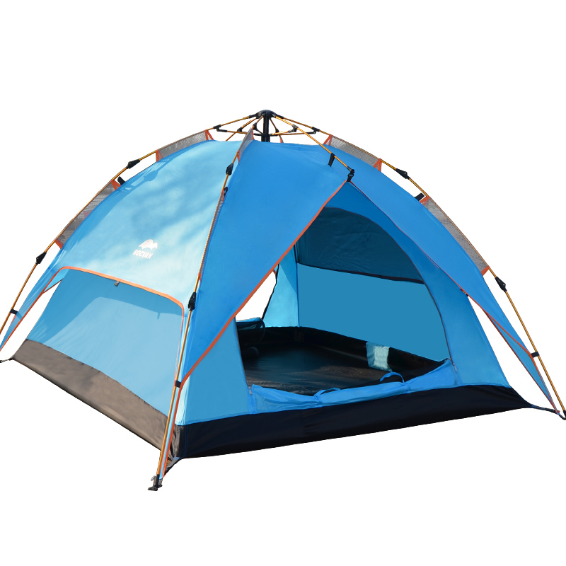 诺可文铝杆全自动帐篷户外3-4人野外露营2人防雨野营装备帐篷套装