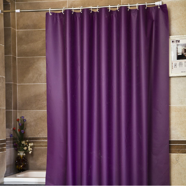 不透光浴帘窗帘门帘防水防霉PEVA加厚 尺寸可订做 深紫