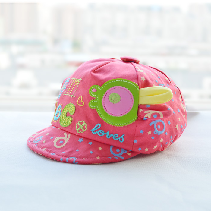 婴儿帽子秋0-3-6-12个月秋季男女宝宝帽子遮掩鸭舌帽棒球帽春秋款