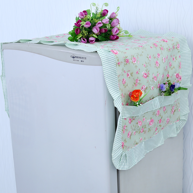 布艺冰箱盖巾家电冰箱巾/冰箱罩防尘罩/单开门多用巾冰箱套