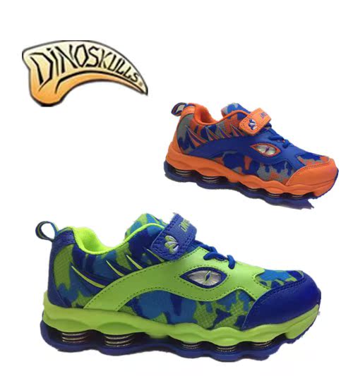 迪乐龙恐龙童鞋男童运动鞋15秋季新款儿童气垫透气网面减震弹簧鞋