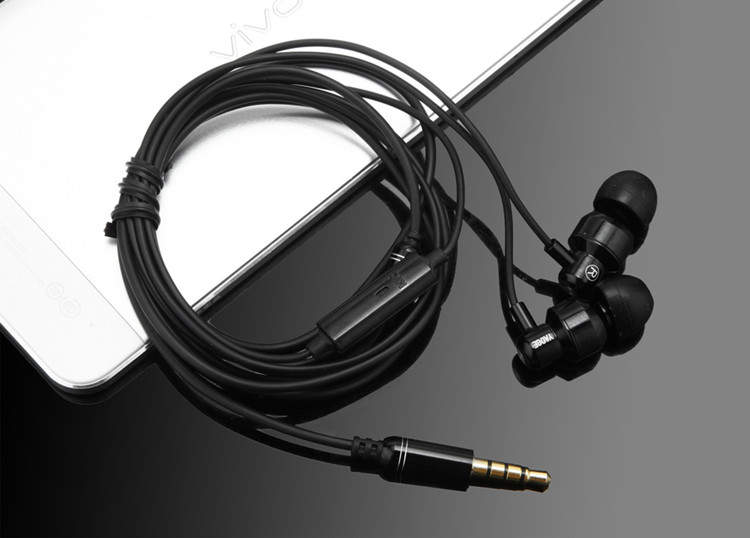 新款妖歌069精品入耳式耳机低音炮金属线控带麦手机降噪耳机