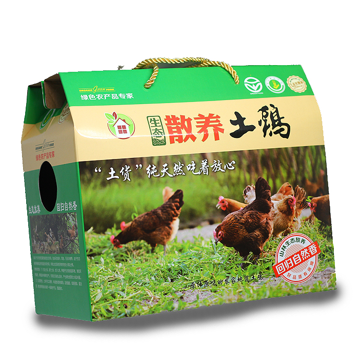 家禽礼盒土鸡包装活鸡盒纸盒包装散养土鸡包装礼盒现货农家鸡包装