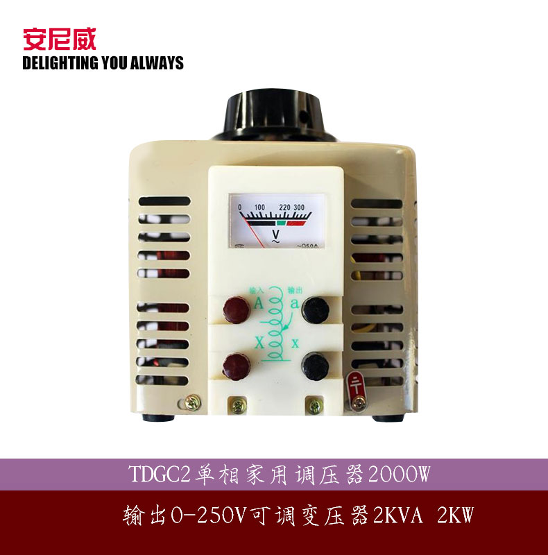 TDGC2J家用单相调压器500W 输出0-250V可调变压器