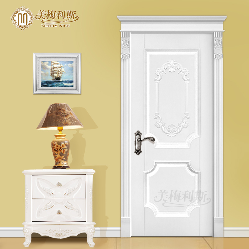 美梅利斯雕花烤漆门复合实木门室内套装门室内门 包上门安装 K97