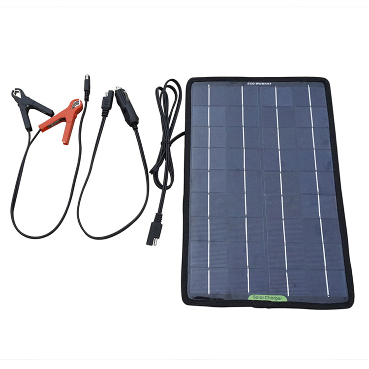 太阳能电池板 10w 12v 太阳能车充船充 光伏发电板太阳能发电系统