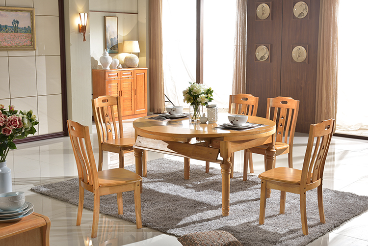 实木餐桌 橡木餐桌 现代简约餐桌 小户型餐桌 圆形餐桌