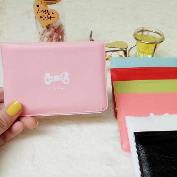 韩国创意甜美公主可爱蝴蝶结卡包卡夹名片夹12卡位时尚清新糖果色