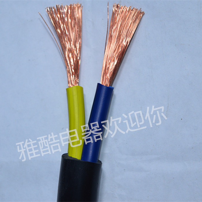 鑫川电橡胶电线电缆二芯铜线2*4平方 软护套线 防冻国标100米特价