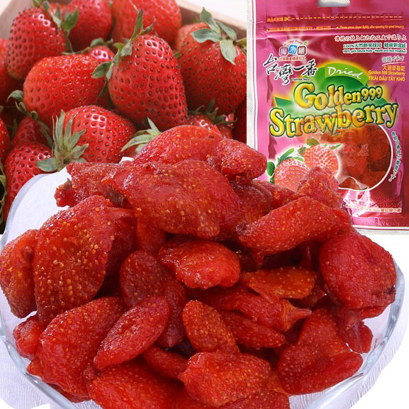 台湾一番草莓干 比冻干草莓更鲜香(正品不添加色素)100G新鲜草莓