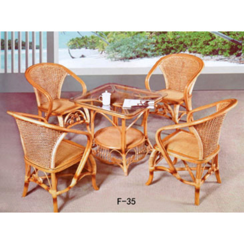 藤木居-藤椅茶桌椅休闲椅组合藤椅子茶几5件套阳台休闲 茶室桌椅