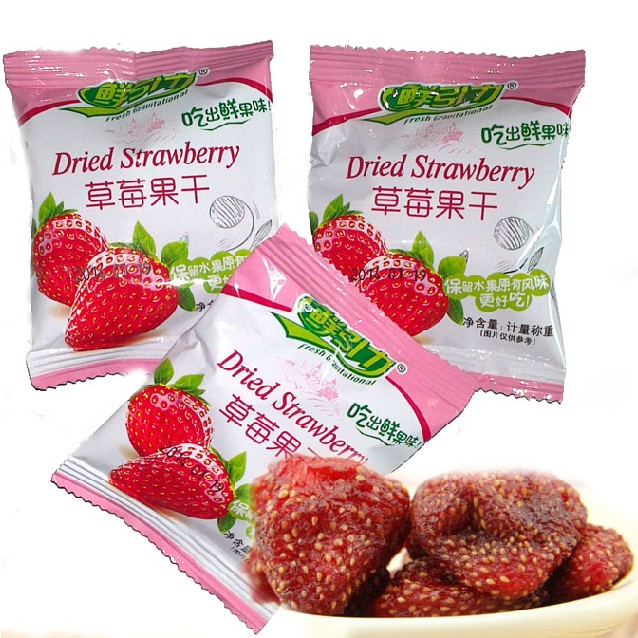 鲜引力 草莓果干 草莓干 鲜果风味 原汁原味 小包装5斤包邮