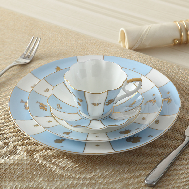 欧式西餐具骨瓷西餐盘子牛排刀叉盘陶瓷盘碟勺子叉子西式餐具套装