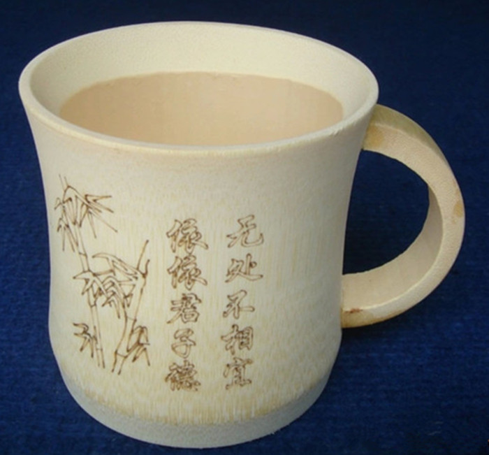 竹制工艺品 雕刻茶杯 水杯 把杯 酒杯 传统风格