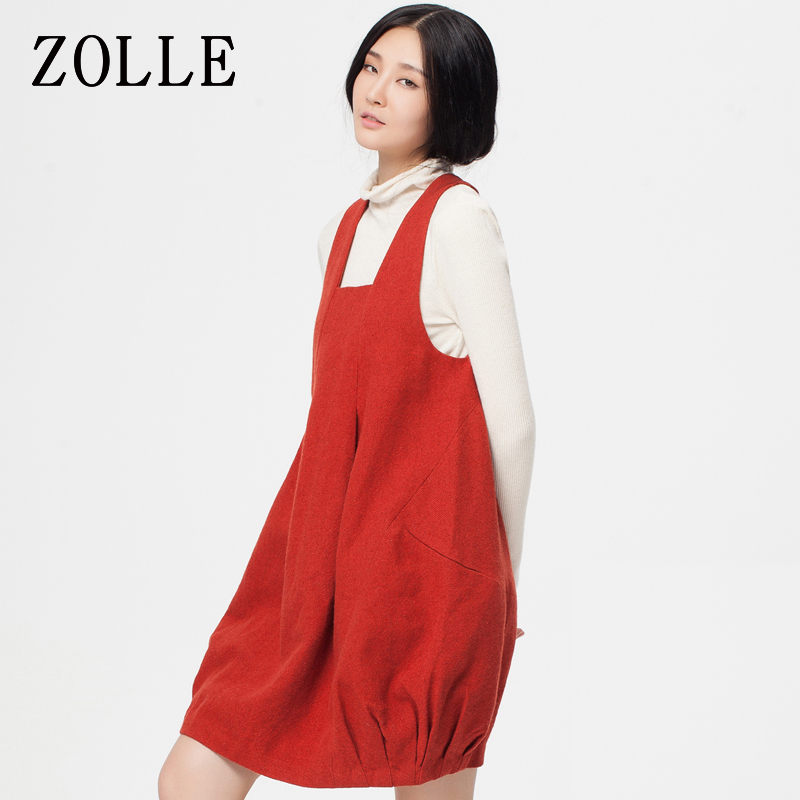 【年末清仓】ZOLLE因为 秋冬冬款连衣裙无袖 马甲式连衣裙