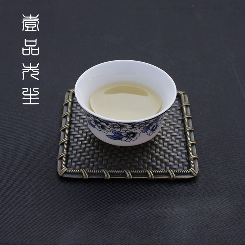茶杯垫隔热垫创意定制欧式功夫茶具茶托防滑垫子杯托盘茶道铜配件