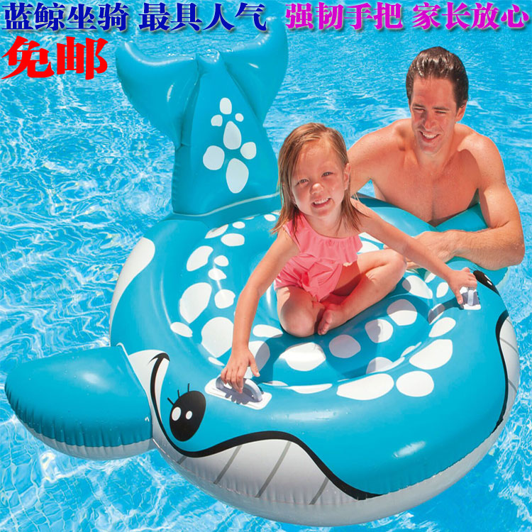 充气水上儿童骑坐戏水玩具大型游泳池用海龟斑点鲸鱼鲨鱼动物造型