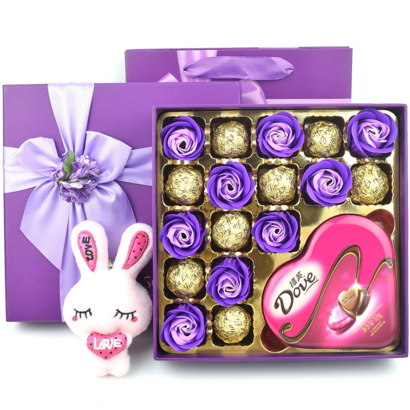 德芙巧克力礼盒费列罗爱丽莎送女友男友老婆朋友情人新年生日礼物
