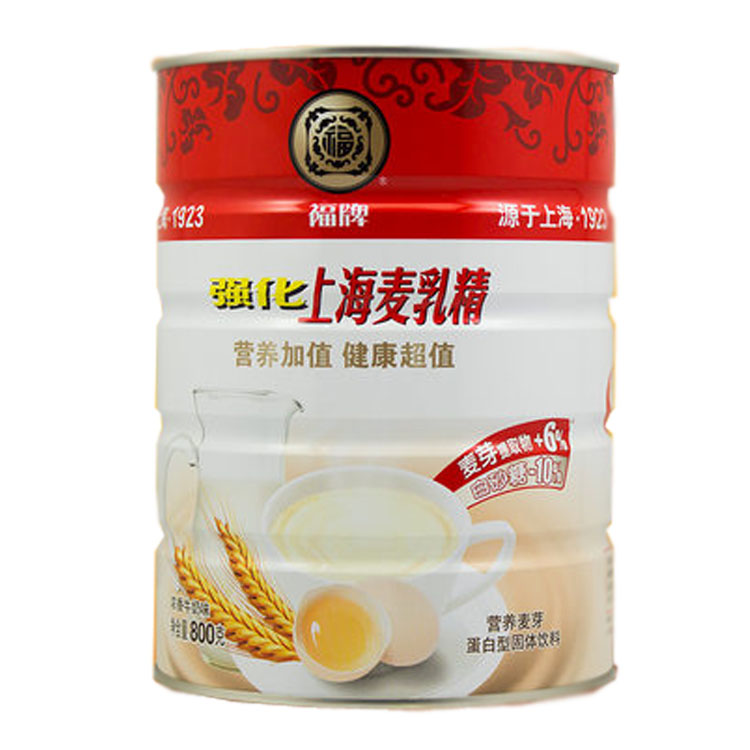 15年1月产老上海强化麦乳精儿时回味福牌麦乳精牛奶味800g罐装(1